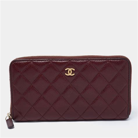 chanel mini red wallet|Chanel zipped wallet.